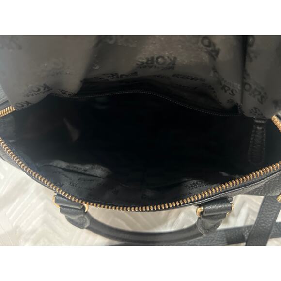 Michael Kors Black Leather Satchel + Brand New Passport Holder/Wallet - Picture 13 of 17